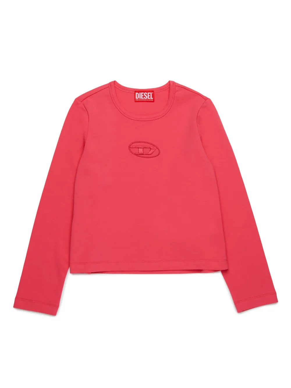 Diesel Kids T-shirt met geborduurd logo Roze