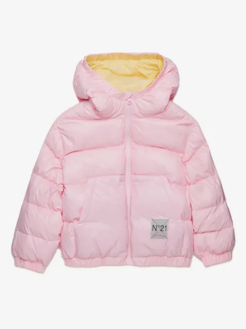 Nº21 Kids Jaqueta matelassê com patch de logo
