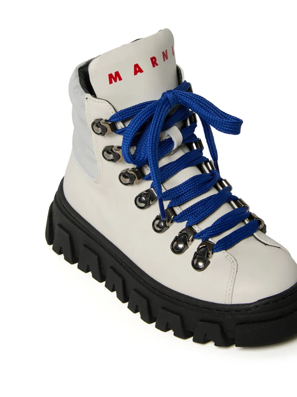 Marni Kids logo-print lace-up trainers White