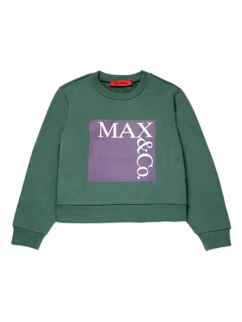MAX&Co. Kids logo-print cotton sweatshirt
