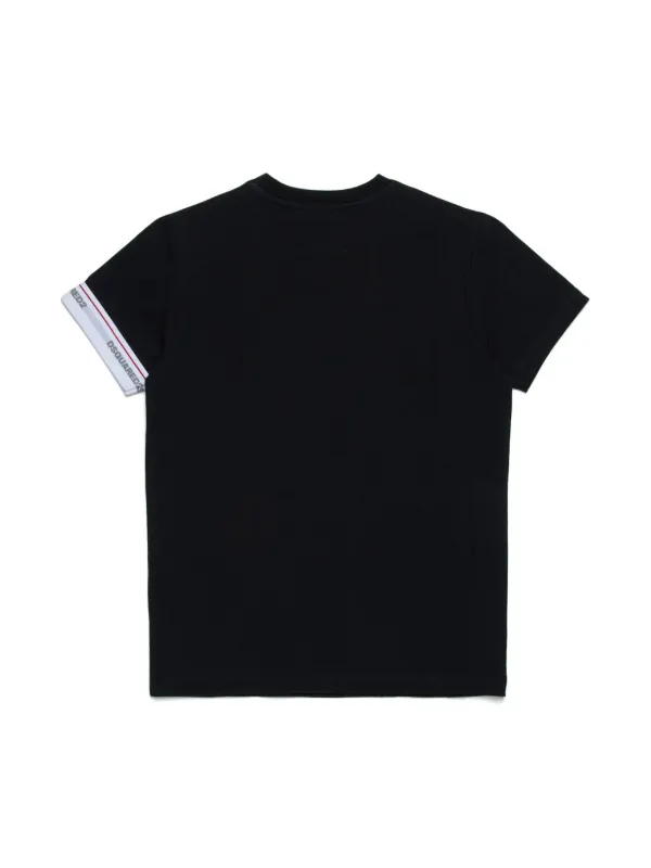 DSQUARED2 KIDS logo-tape T-shirt Black FARFETCH TR