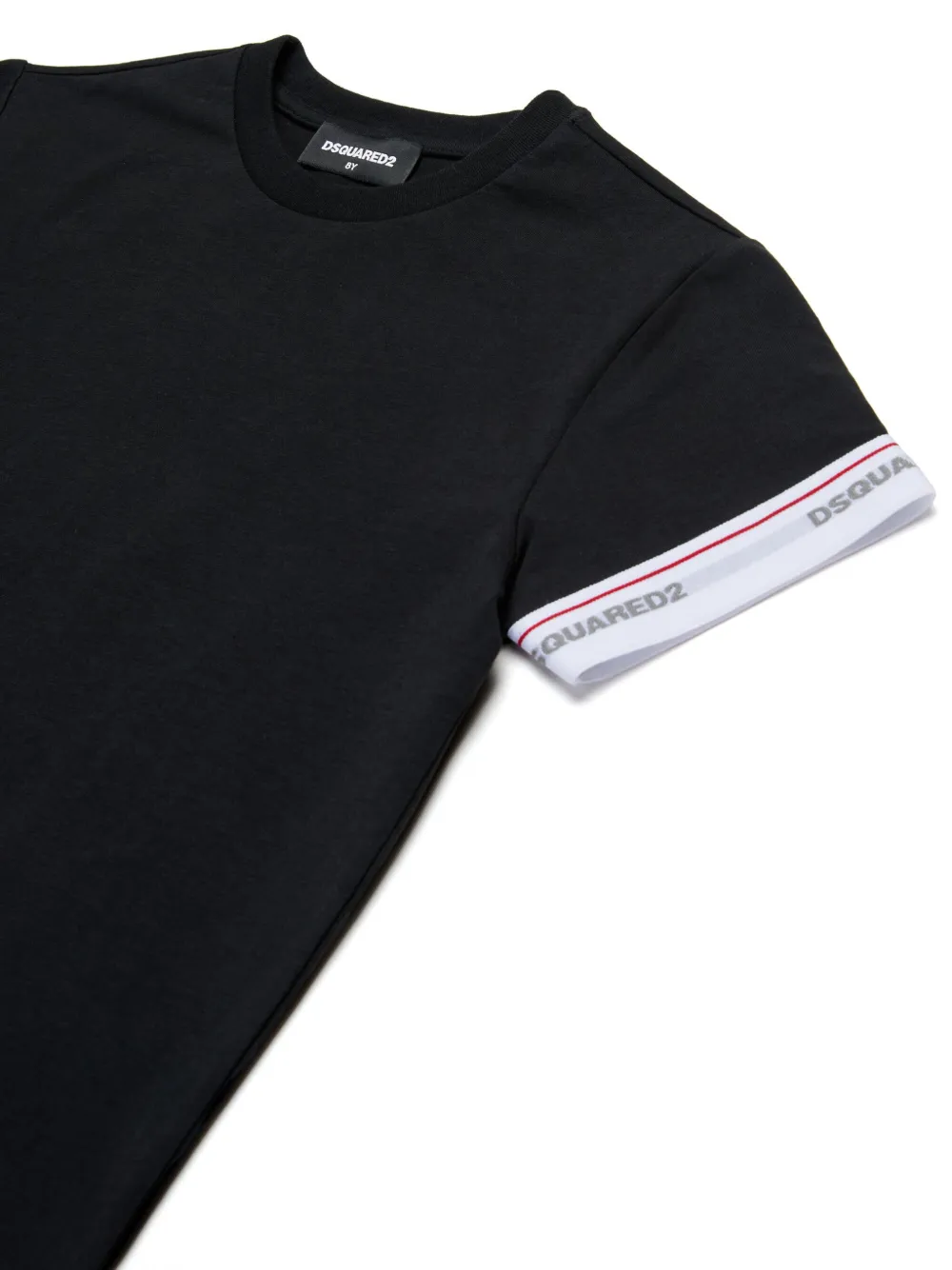 DSQUARED2 KIDS T-shirt met logoband Zwart