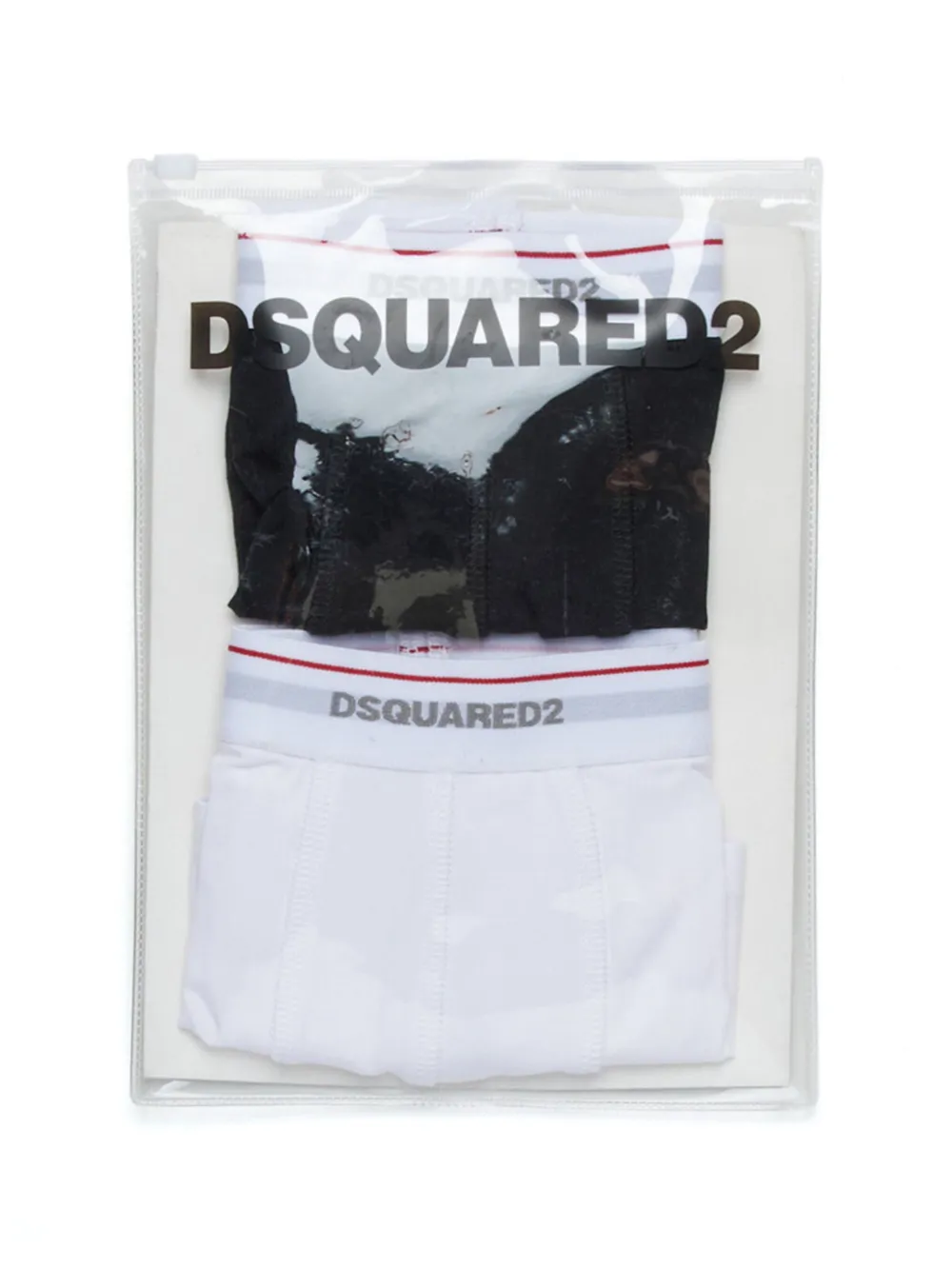 DSQUARED2 KIDS Twee boxershorts met logoband Zwart