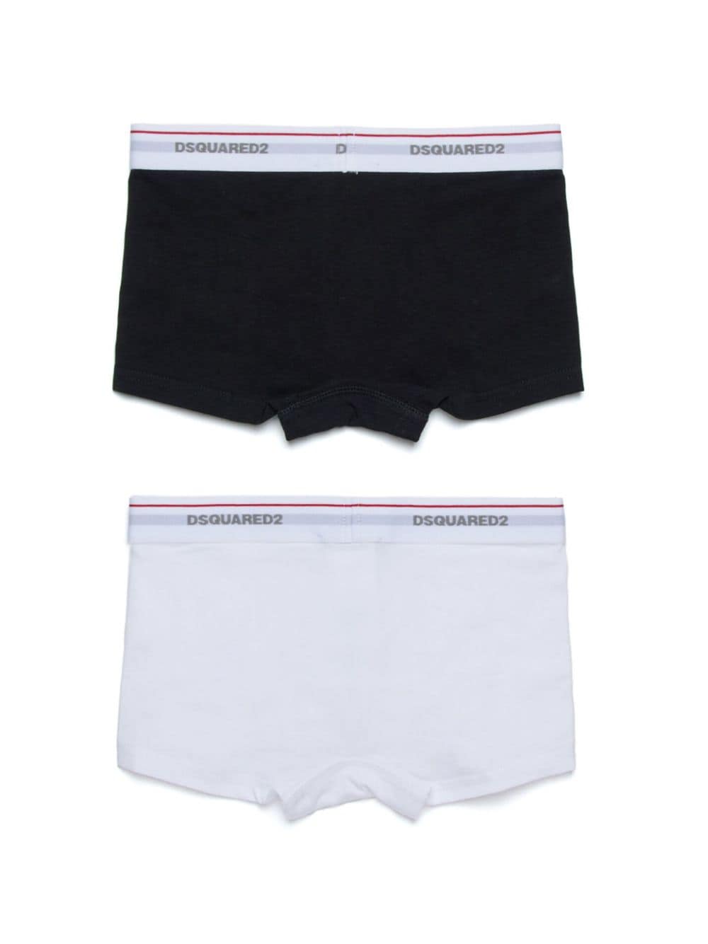 DSQUARED2 KIDS Twee boxershorts met logoband - Zwart