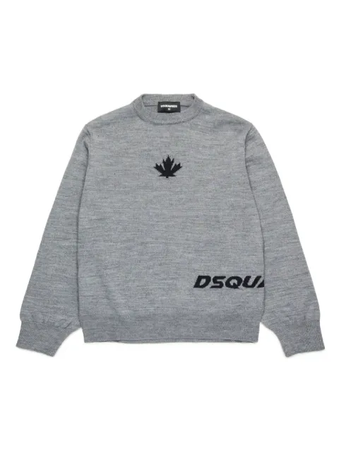 DSQUARED2 KIDS logo-jacquard jumper