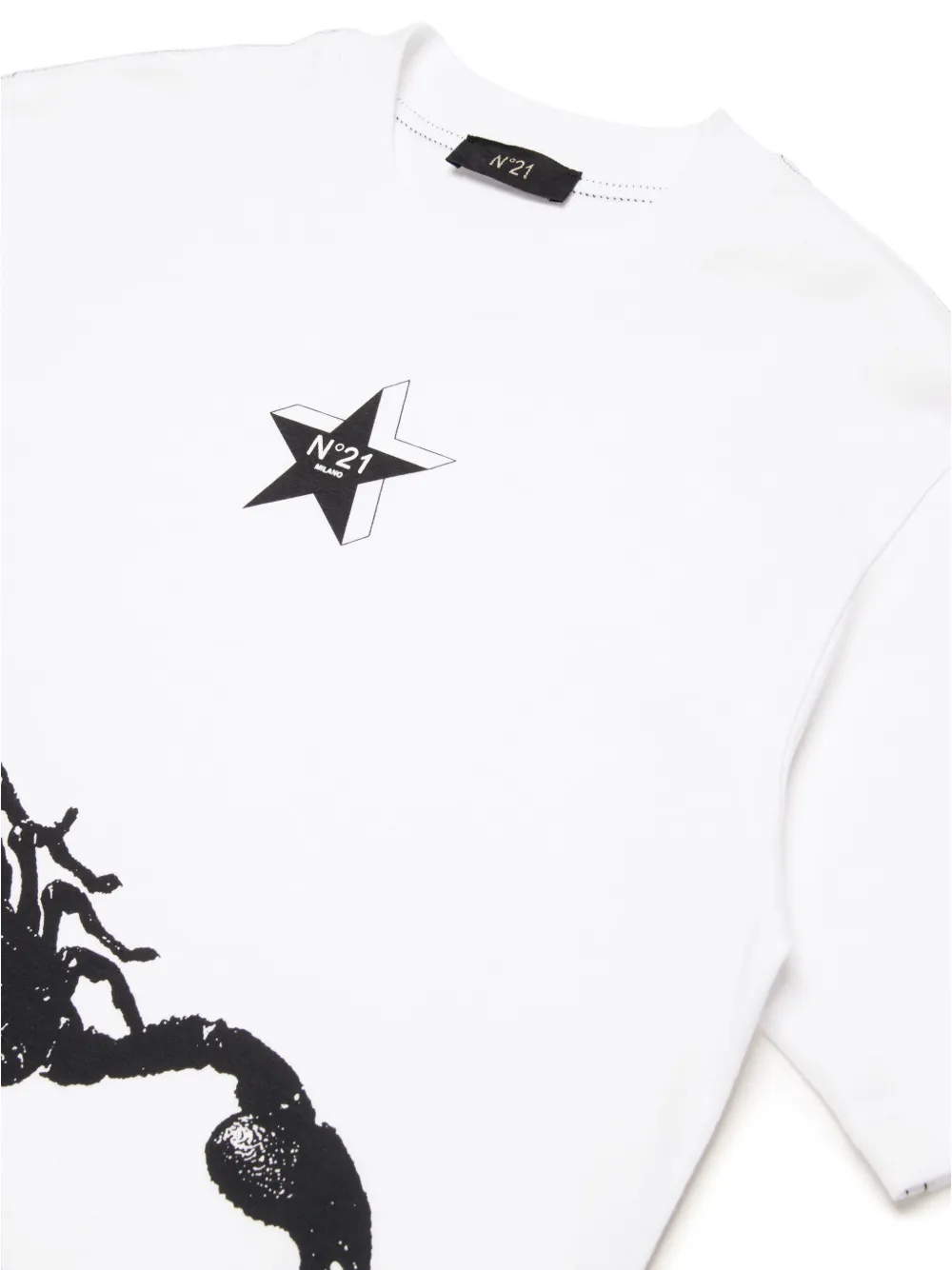 N°21 Logo-print Cotton T-shirt In White