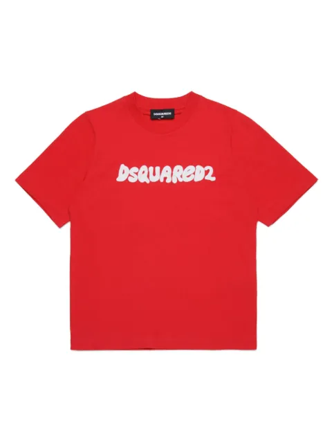 DSQUARED2 KIDS logo-embroidered cotton T-shirt