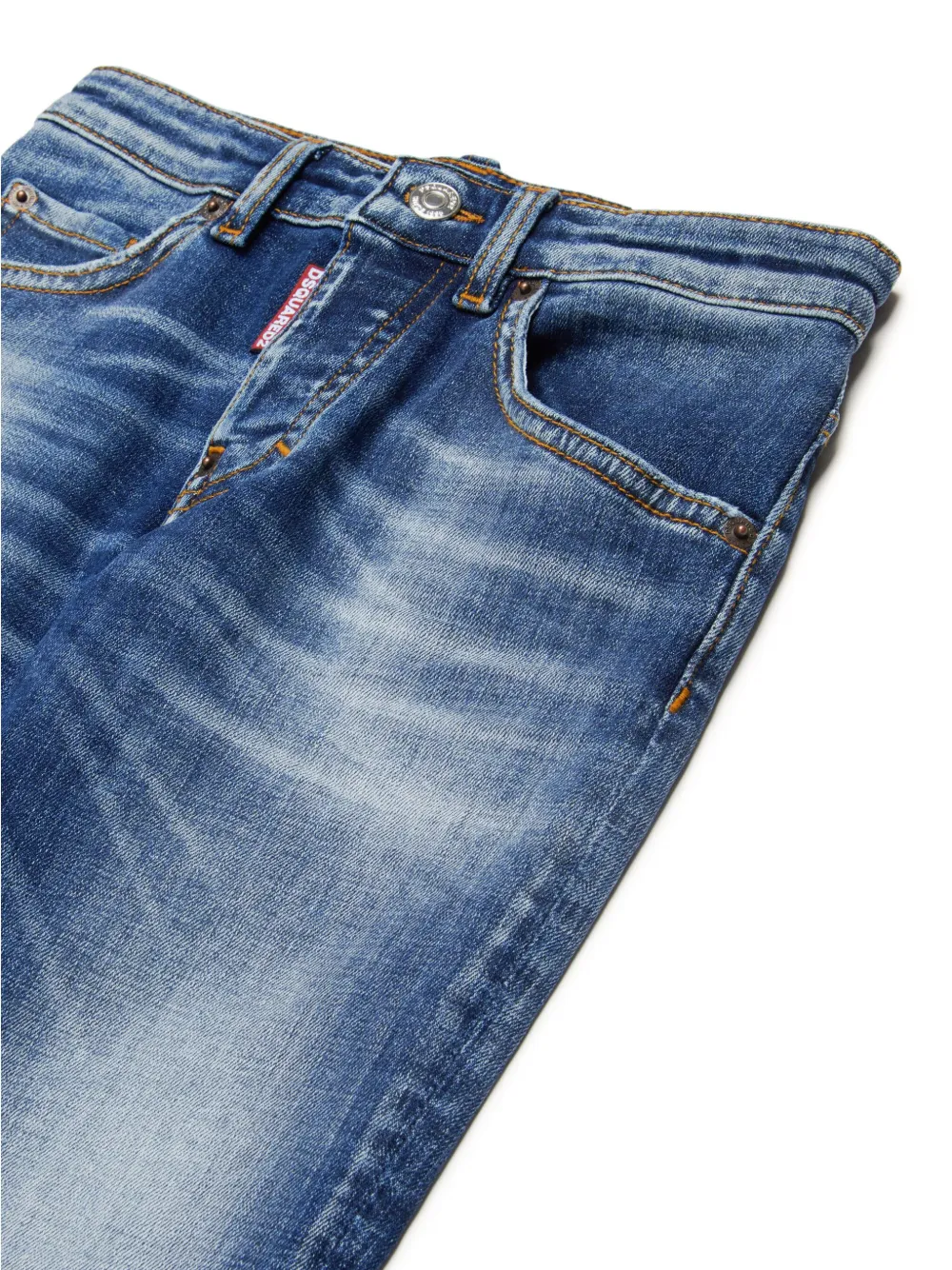 DSQUARED2 KIDS Stanislav mid waist skinny jeans Blauw