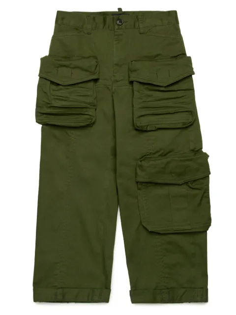 DSQUARED2 KIDS cotton-blend cargo trousers