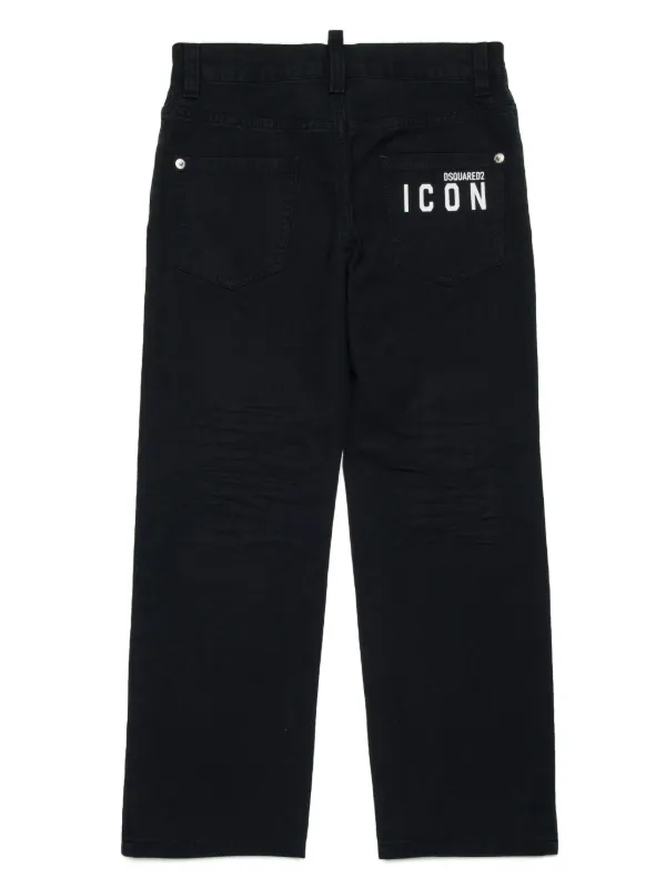 DSQUARED2 KIDS Icon straight-leg Jeans | Black | FARFETCH ZA
