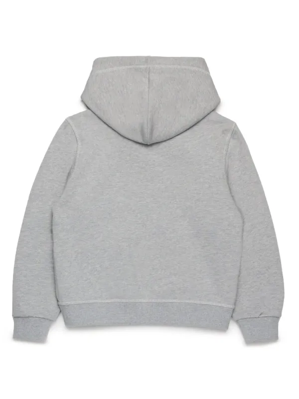 DSQUARED2 GREY コットン混 HOODIE DSQUARED2 | Grey Men's Hooded Sweatshirt | YOOX