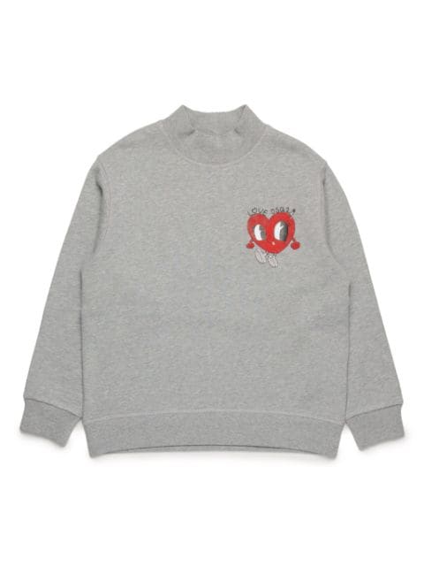 DSQUARED2 KIDS heart-print cotton sweatshirt 