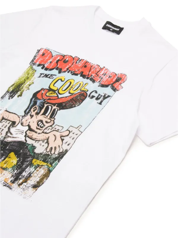 DSQUARED2 KIDS graphic-print Cotton T-shirt | White | FARFETCH