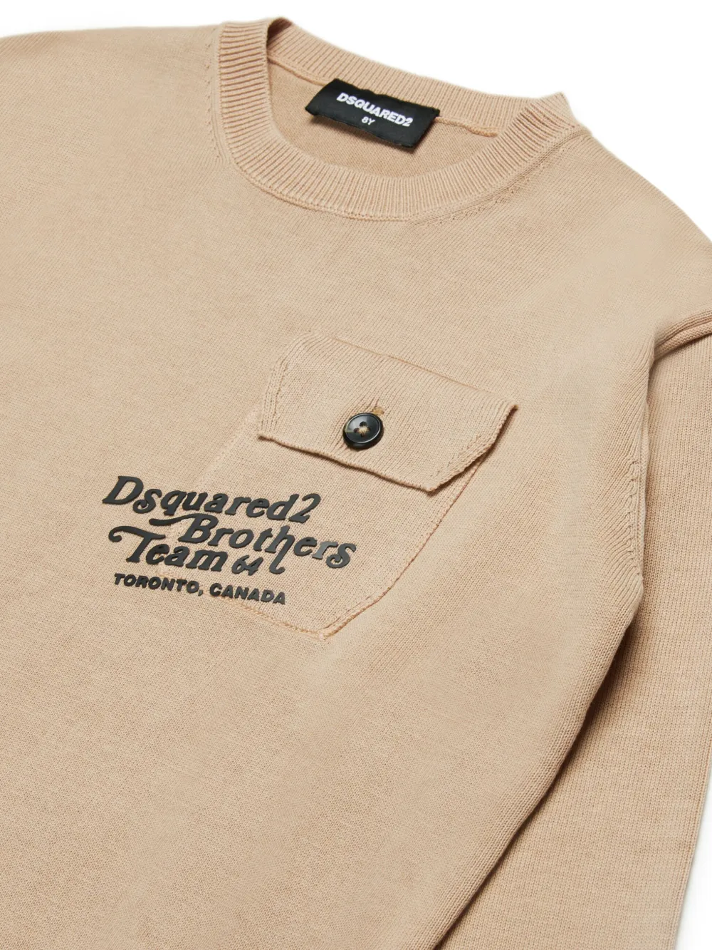 Dsquared2 Buttoned-detail Sweatshirt In Neutrals