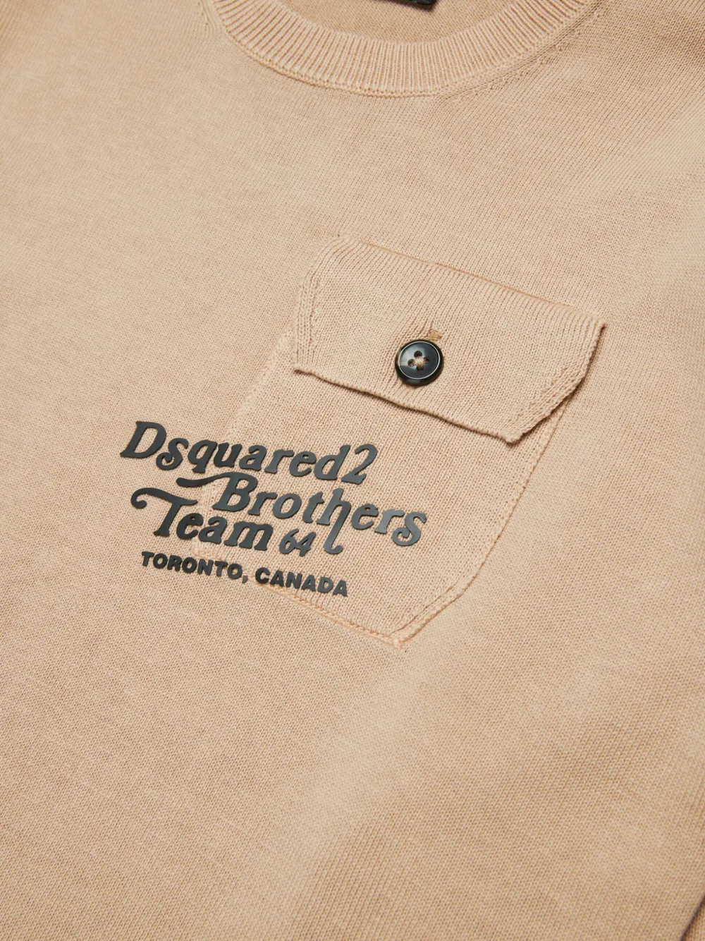 Dsquared2 Buttoned-detail Sweatshirt In Neutrals