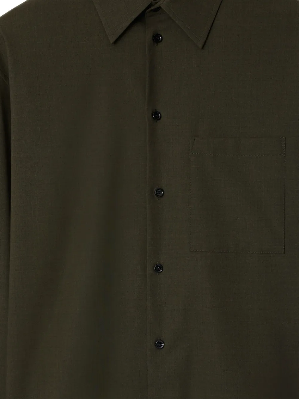 Burberry Button-up Wool Shirt In Green