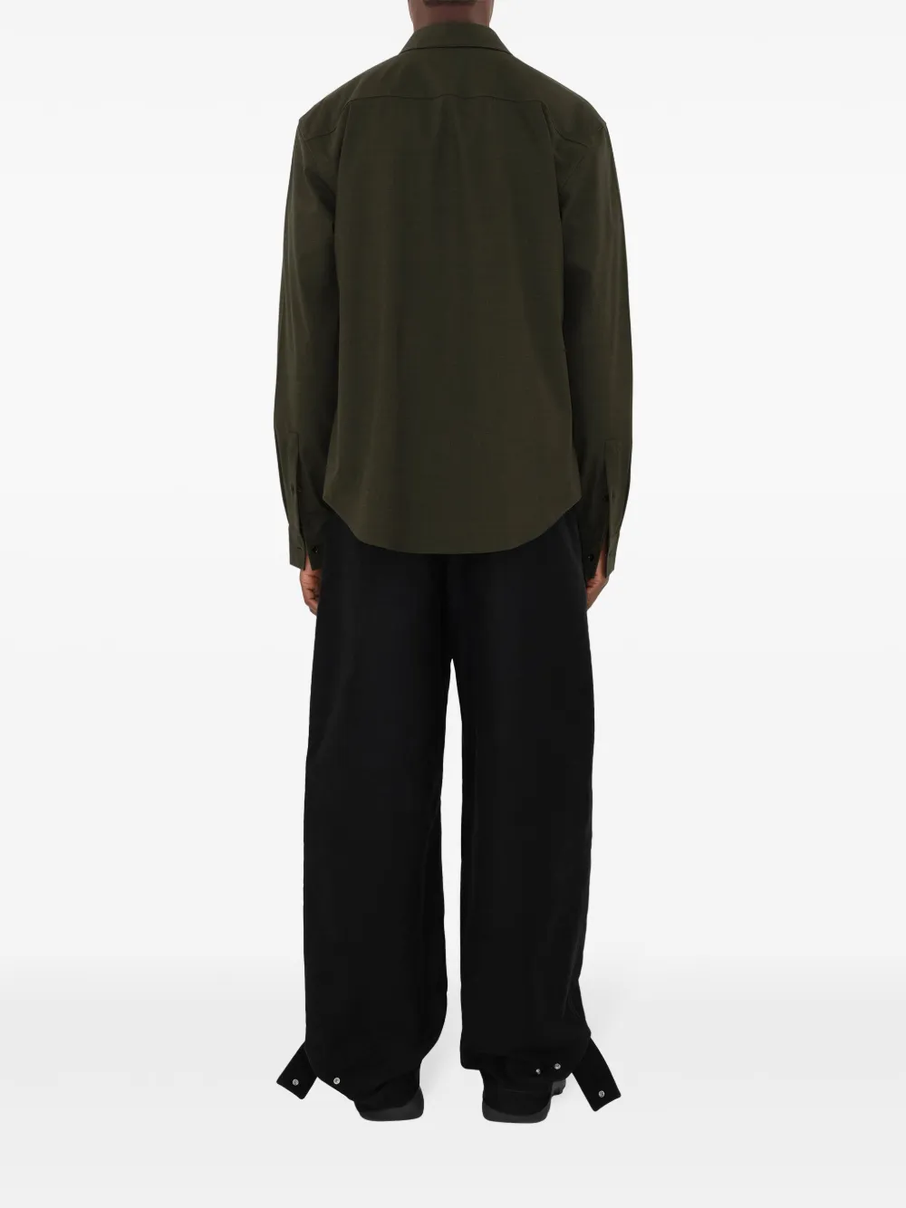 Burberry Button-up Wool Shirt In Green