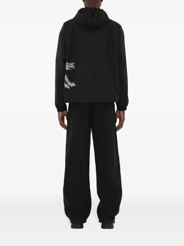 【BURBERRY】EKD HOODED JACKET Burberry EKD Lightweight Hooded Jacket | Black | FARFETCH CA