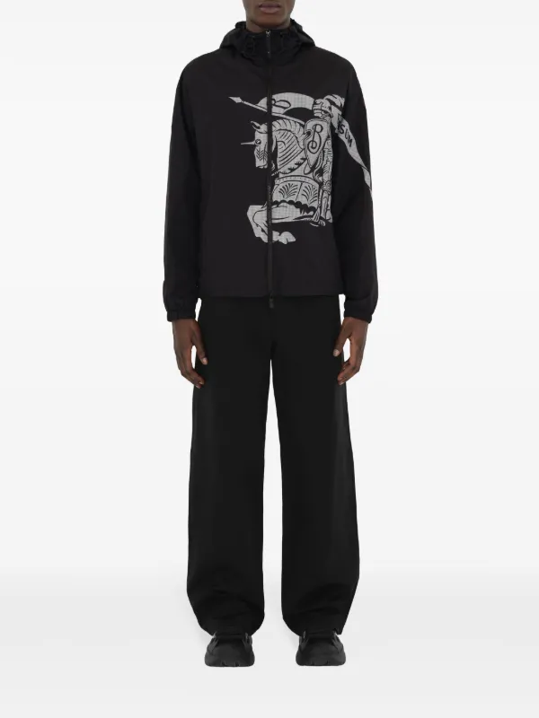 Burberry EKD Lightweight Hooded Jacket | Black | FARFETCH