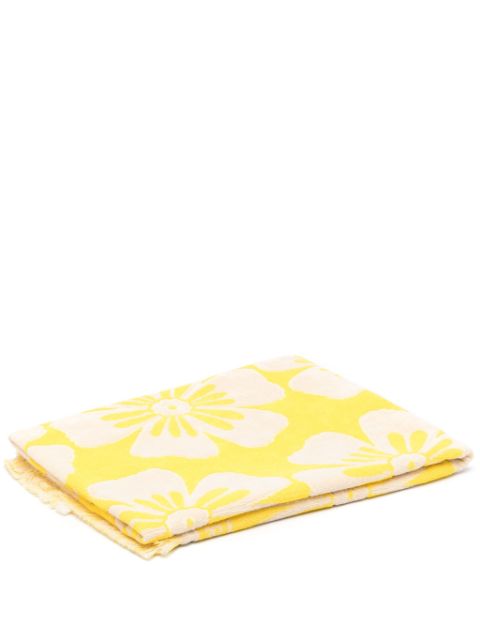 ZIMMERMANN floral patterned jacquard beach towel