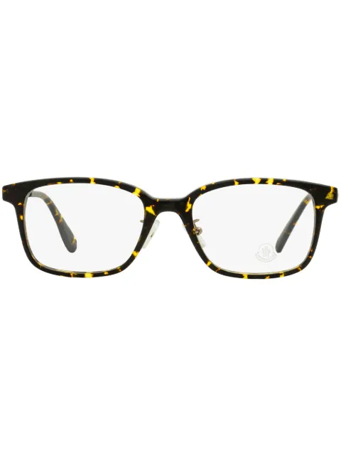 Moncler Eyewear lentes con armazón rectangular estilo carey
