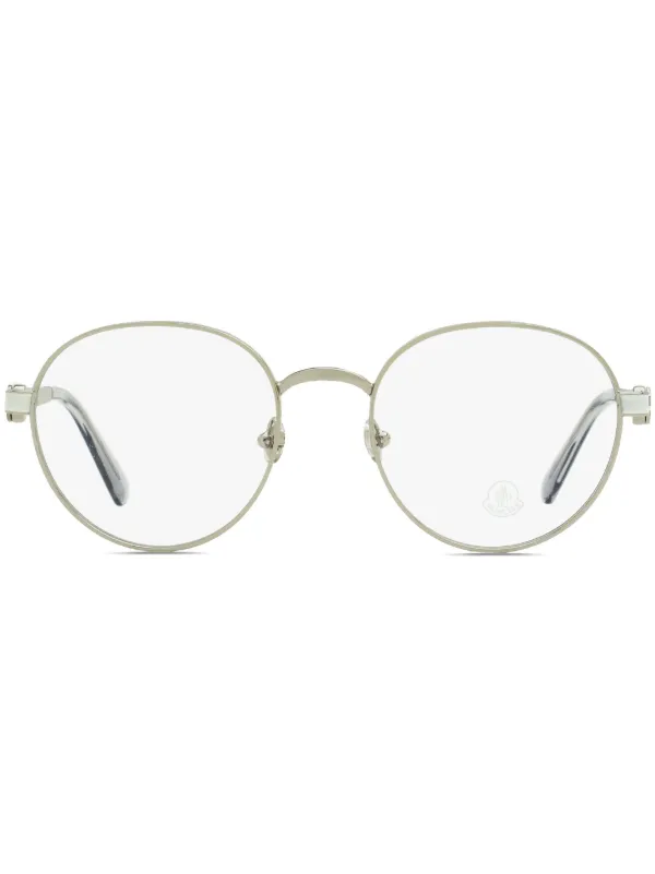 Moncler Eyewear ML5179 round frame Optical Glasses Silver FARFETCH HK