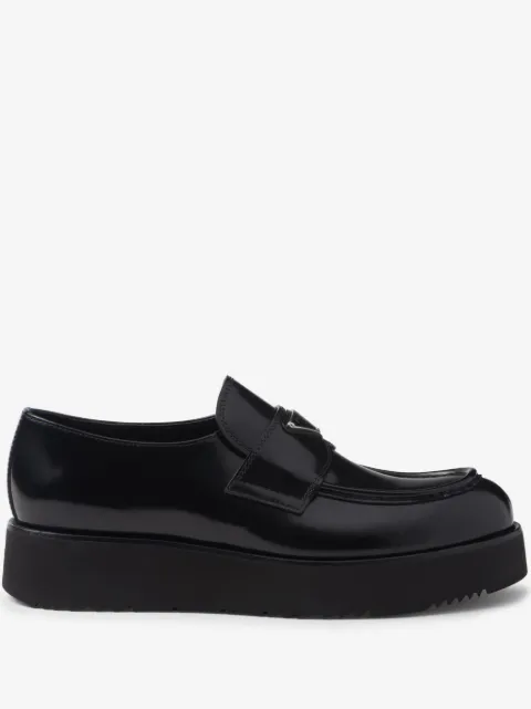 Prada logo-plaque platform loafers