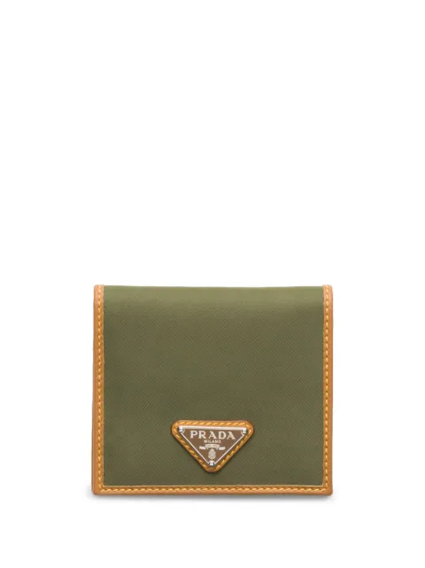 Prada logo-plaque bi-fold wallet
