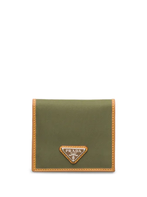 Portefeuille pliant à plaque logo - Prada - Modalova