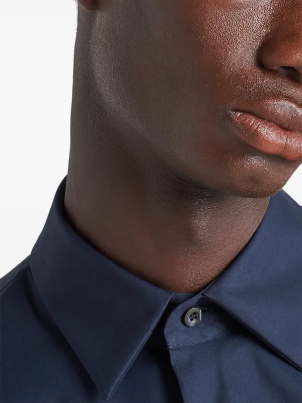ジャケット・アウター archive 1998ss PRADA long sleeve shirt Prada long-sleeve Cotton Shirt | Blue | FARFETCH
