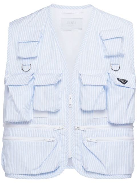 Prada striped cotton vest