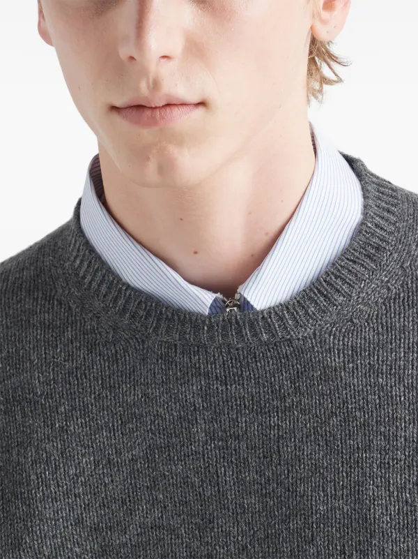 プラダカシミアニットグレー