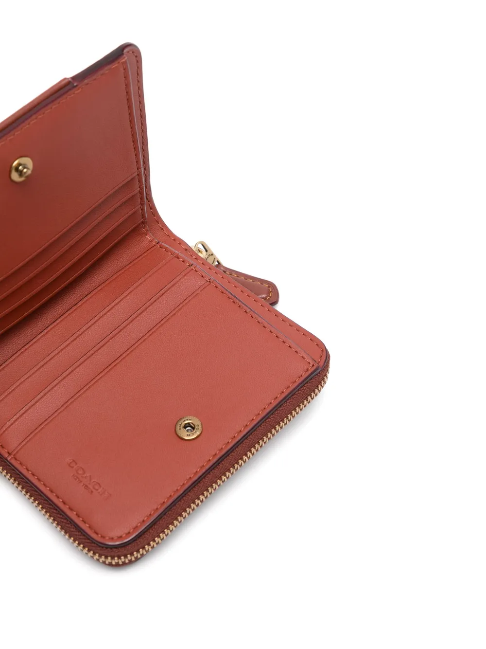 Coach Billfold Leather Wallet In Brown