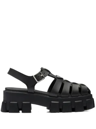 PRADA ブラック サンダル　23cm Prada プラットフォーム ケージサンダル | ブラック | FARFETCH JP