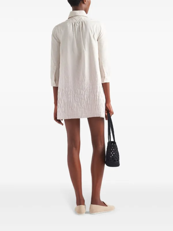 Prada Cloquet mini-dress | Neutrals | FARFETCH GE Prada Cloquet mini-dress | Neutrals | FARFETCH GE
