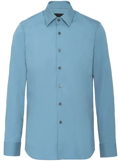 Chemise en coton à manches longues - Prada - Modalova