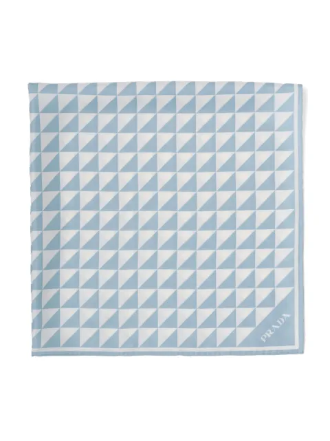 Prada foulard en serge à motif géométrique