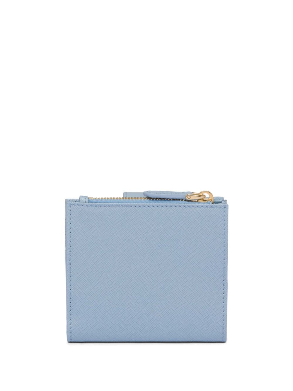 Prada triangle-logo leather wallet - Blauw