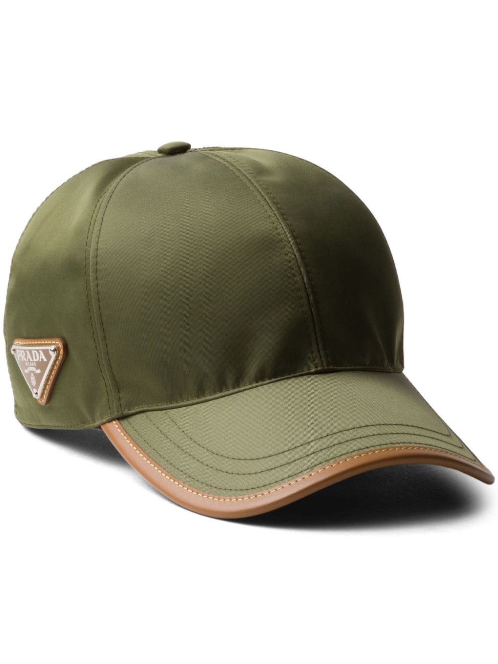 Prada logo-plaqie baseball cap Groen