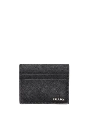 Prada triangle-logo Bifold Wallet | Black | FARFETCH