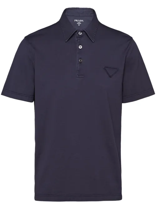 T-shirt en coton à logo triangle - Prada - Modalova