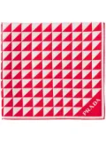 Prada printed silk twill scarf - Red