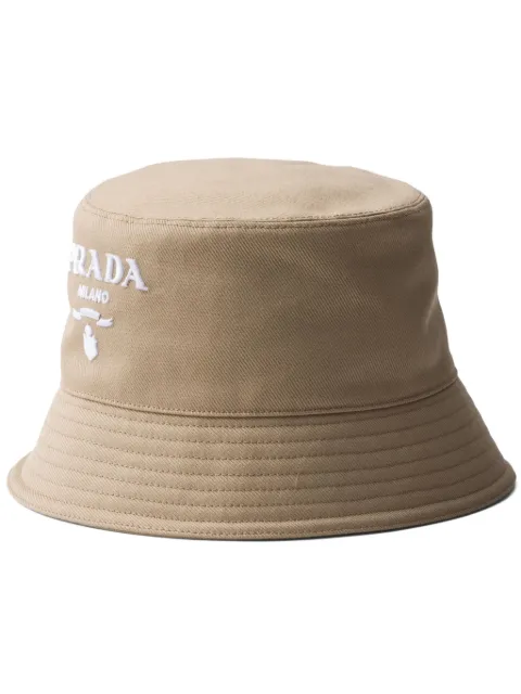 Prada gorro de pescador con logo bordado