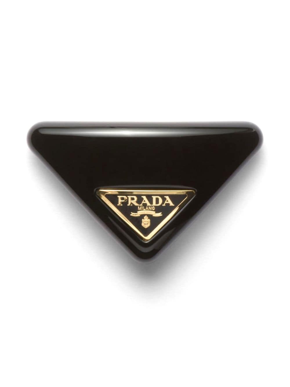 Prada Plexiglas Triangle Hair Clip In Black