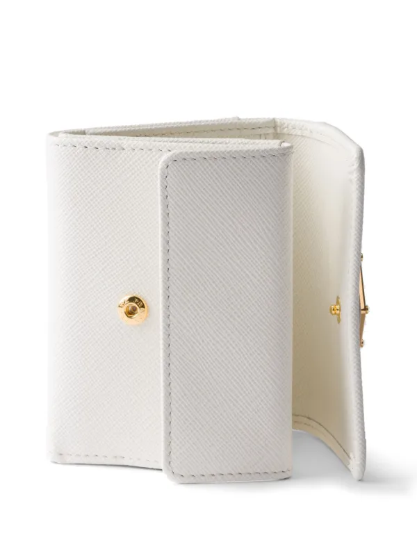 折りたたみ財布 Prada Small wallet in Saffiano Prada Small Saffiano and Smooth Leather Wallet | Saks Fifth