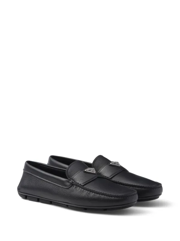 Prada Leather Loafers | Black | FARFETCH