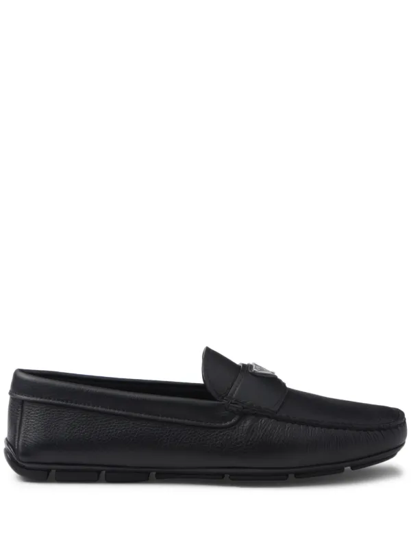 Prada Leather Loafers | Black | FARFETCH