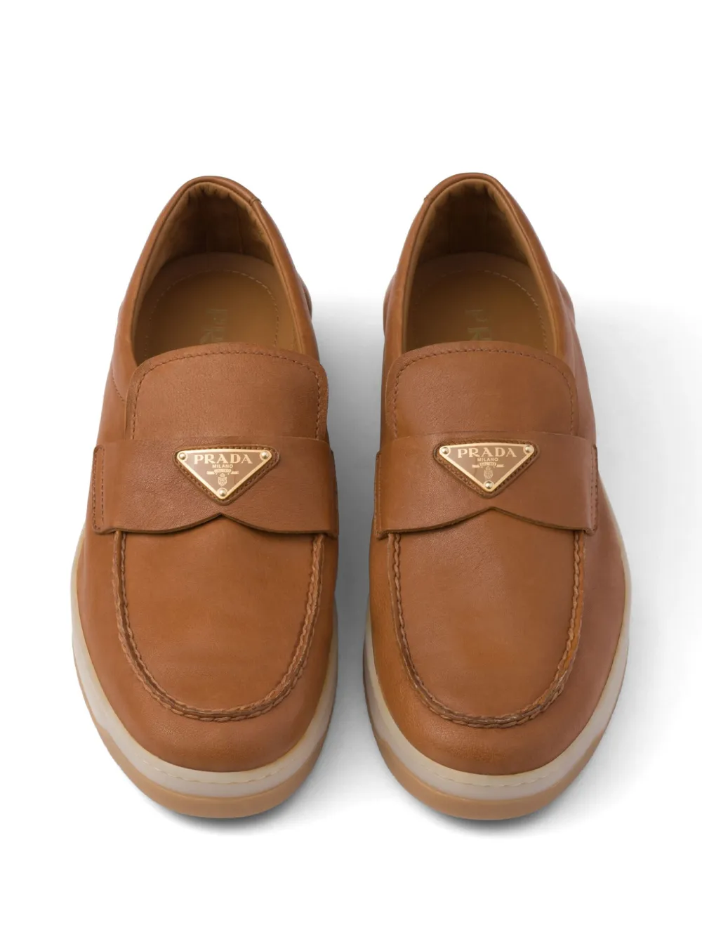 Prada Leren loafers Bruin