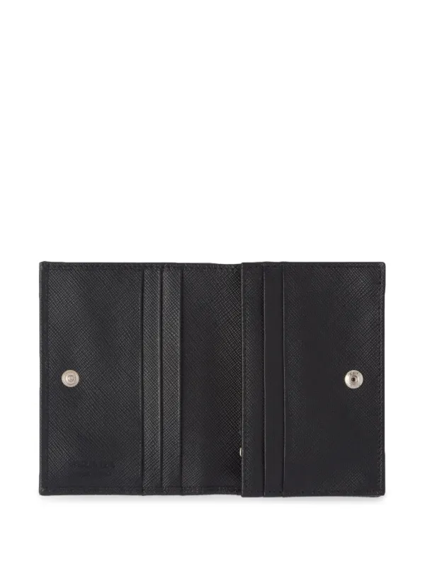 【PRADA】SMALL SAFFIANO LEATHER WALLET Prada Small Saffiano Leather Wallet | Black | FARFETCH