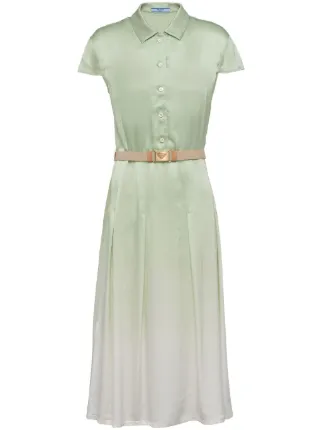 Prada gradient-effect Midi Dress | Green | FARFETCH Prada gradient-effect Midi Dress | Green | FARFETCH